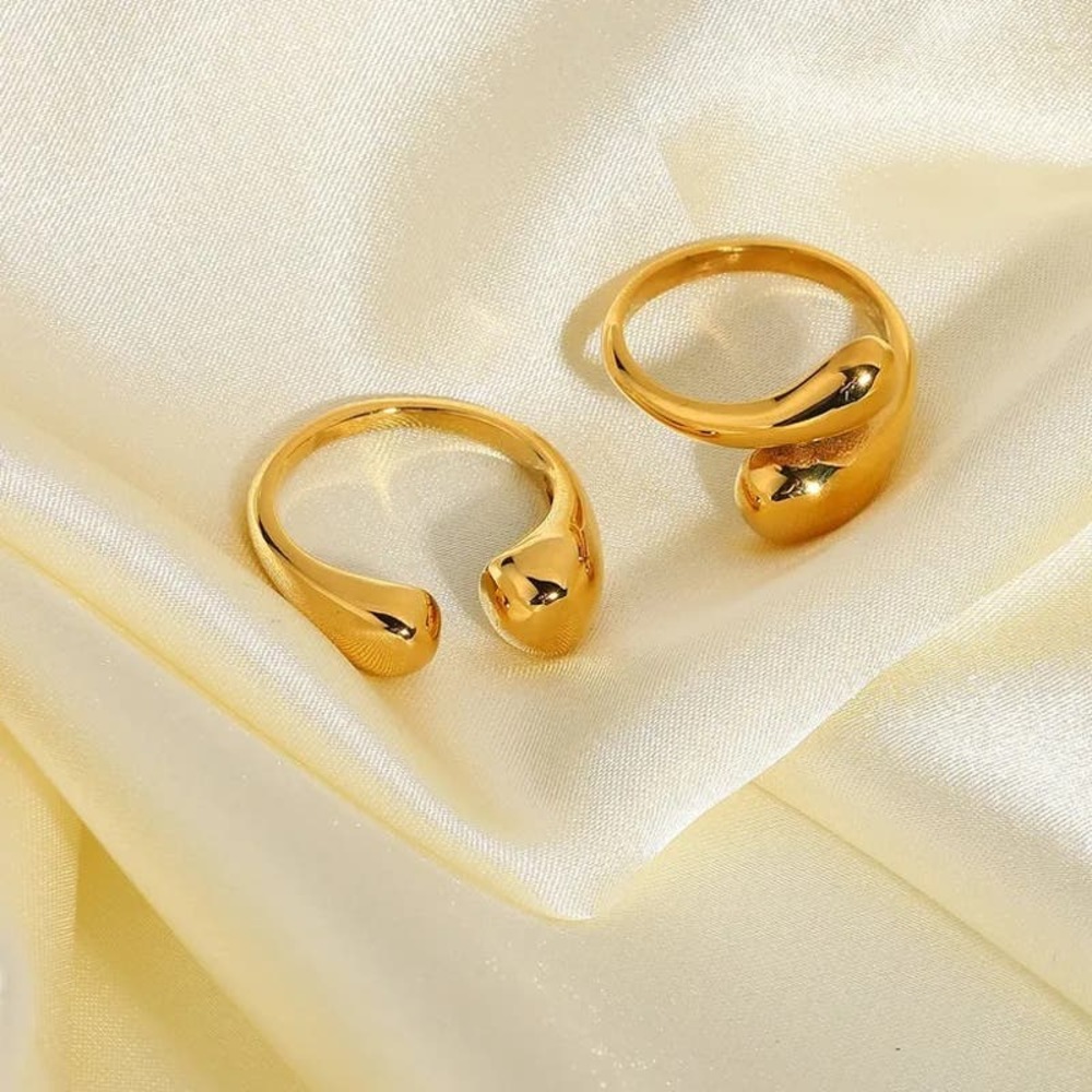 Wrap Style Gold Boho Adjustable Gold Plated Ring - Picture 2 of 5